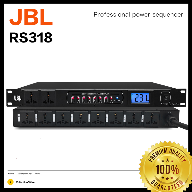 JBL318 เครื่องกรองกระแสไฟฟ้าและลดทอนสัญญาณรบกวน รุ่น ปลั๊กไฟ หน่วงเวลา sequence power control Equipment protectionปลั๊กรางจ่ายไฟสำหร