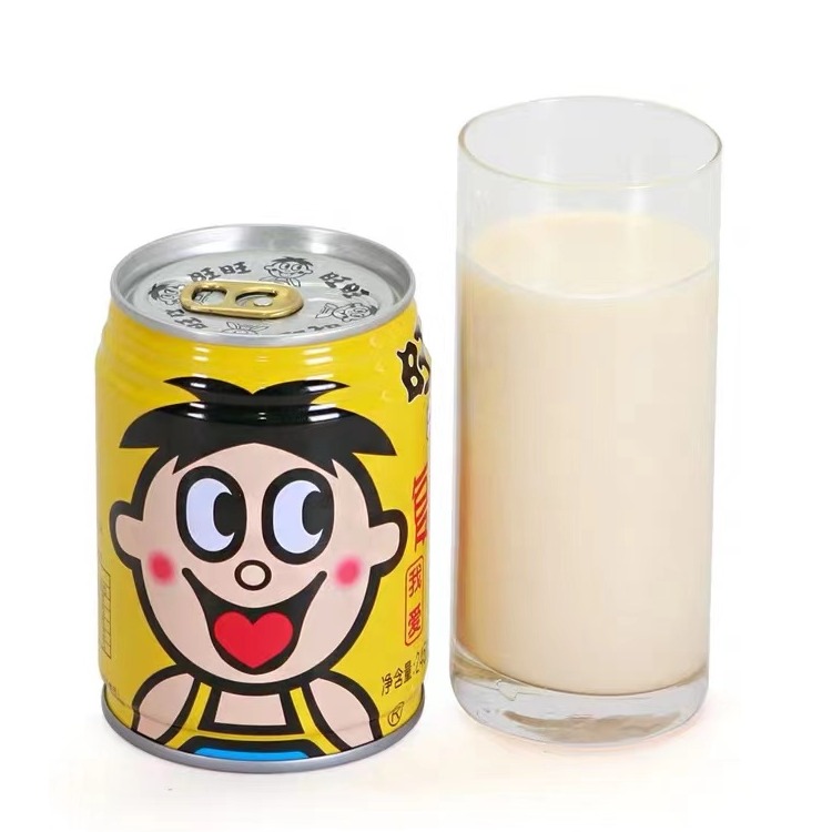 นมโคสด กลิ่นผลไม้รวม wangwang ตราว่างว่าง  旺旺果汁味 旺仔牛奶 245ml(ชนิดกระป๋อง)