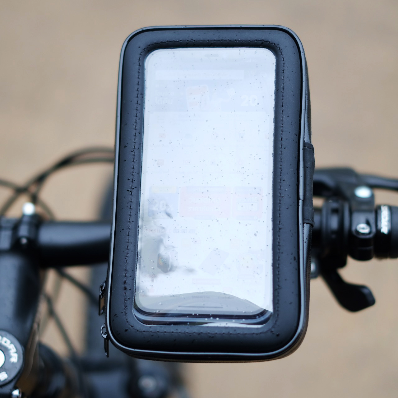 ที่ยึดโทรศัทพ์มือถือกันน้ำ จักรยาน+มอเตอร์ไซต์ ทัชสกรีนได้ สะดวกแม้ตอนขับขี่ ใช้ได้กับมือถือทุกรุ่น Size M, L , XL