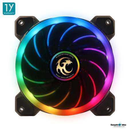 Tsunami Dual Ring+ Series RGB Cooling Fan X3