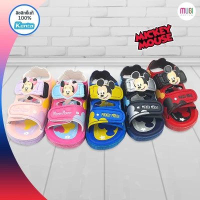 รองเท้ารัดส้นเด็ก ลายมิกกี้เมาส์ Mickey Mouse Minnie Mouse ลิขสิทธิ์แท้ % MK98-3