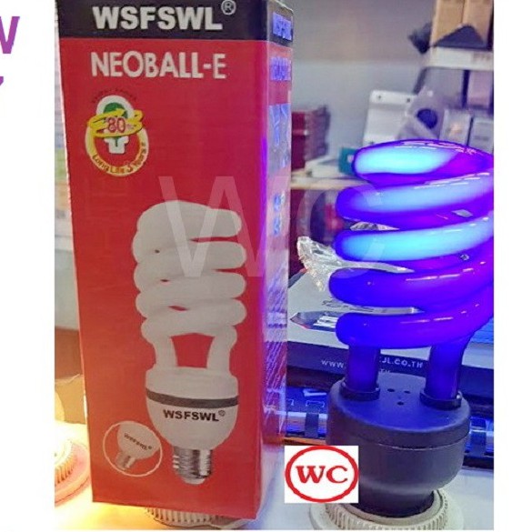 สุดคุ้ม หลอดแบล็คไลท์ คอมแพคสไปรัล 30W E27 BLACKLIGHT LAMP สว่างมาก ขั้วเกลียว ทรงทอร์นาโด หลอดล่อแมลง สว่างพิเศษ 30วัตต์