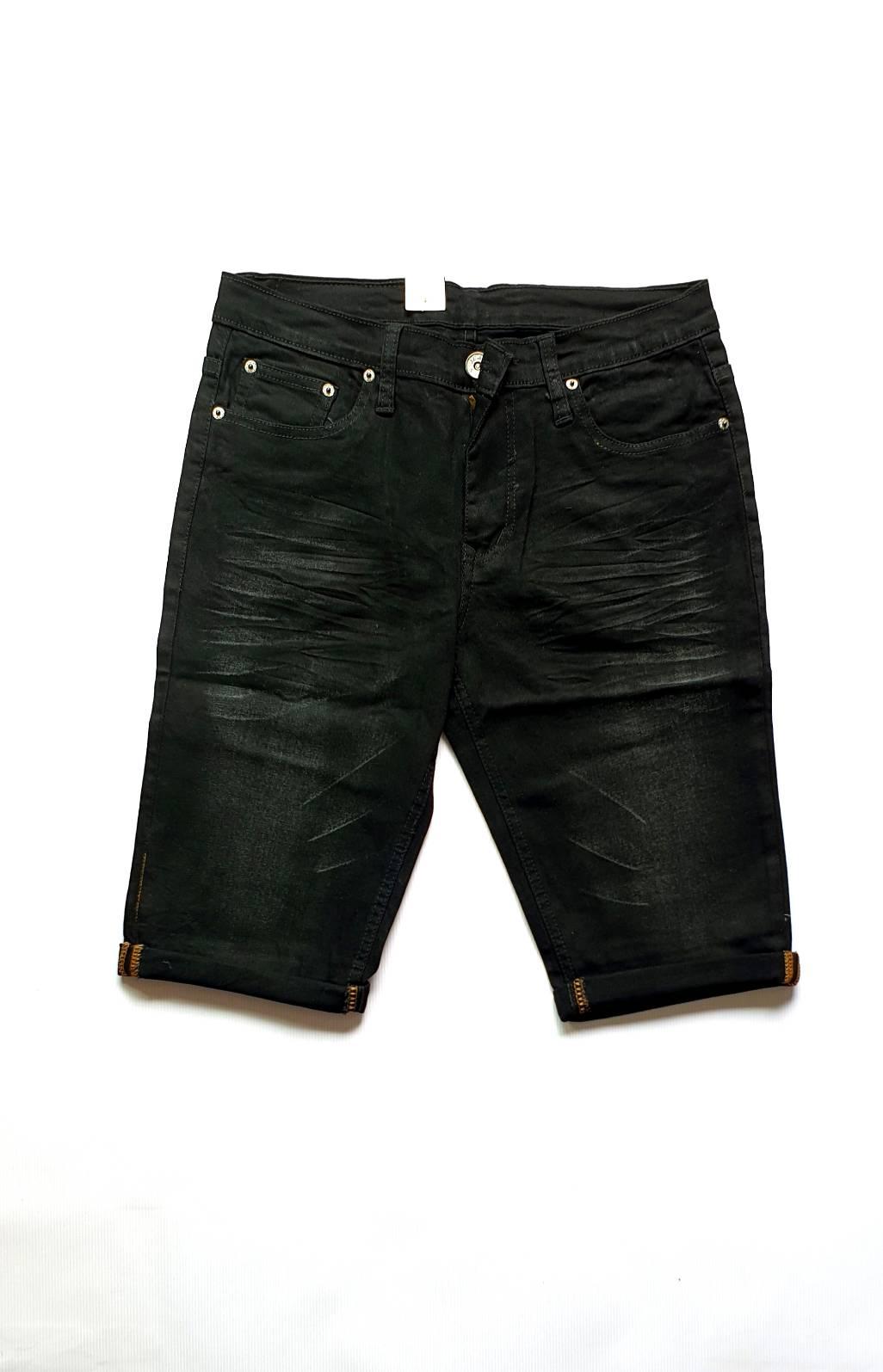jeans กางเกงยีนส์ผู้ชาย กางเกงยีนส์ขาสั้น เดฟผ้ายืด สีดำ Size 28-36 R296...