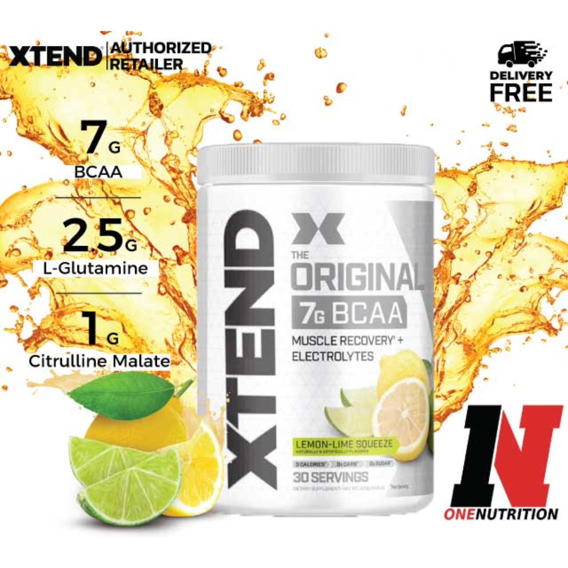 Xtend BCAA 30servings - Lemon Lime Squeeze อมิโน BCAA สร้างกล้ามเนื้อ ป้องกันกล้ามเนื้อสลายตัว