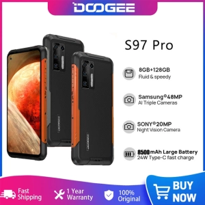 สินค้า Ready Stock DOOGEE S97 Pro R Phone 40m Laser Rangefinder 48MP Qmera Cellphone Helio G95 Octa Core 8GB+128GB SmartPhone 8500mAh St NFC