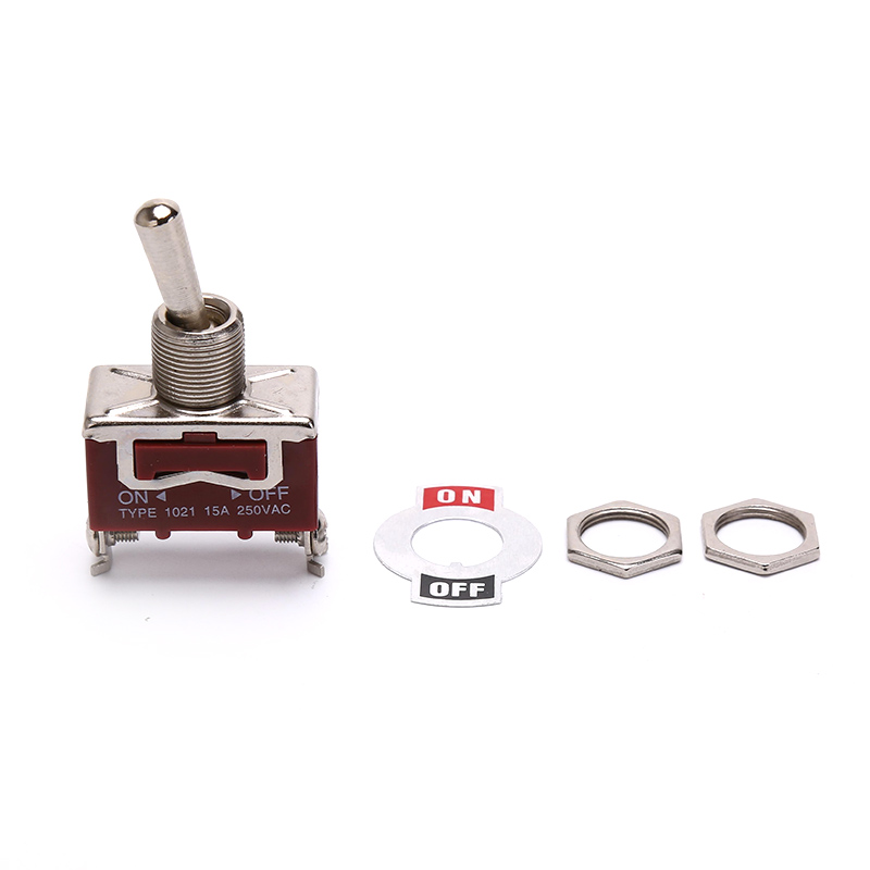 Momentary Toggle Switch (ON) OFF Spring Return 2 Pin Latching Switch ...