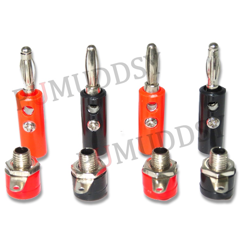 Đầu cắm bắp chuối/đèn lồng đầu màu đỏ và màu đen 4 mét 10 cái kiểm tra cắm solderless Side Stackable ổ cắm