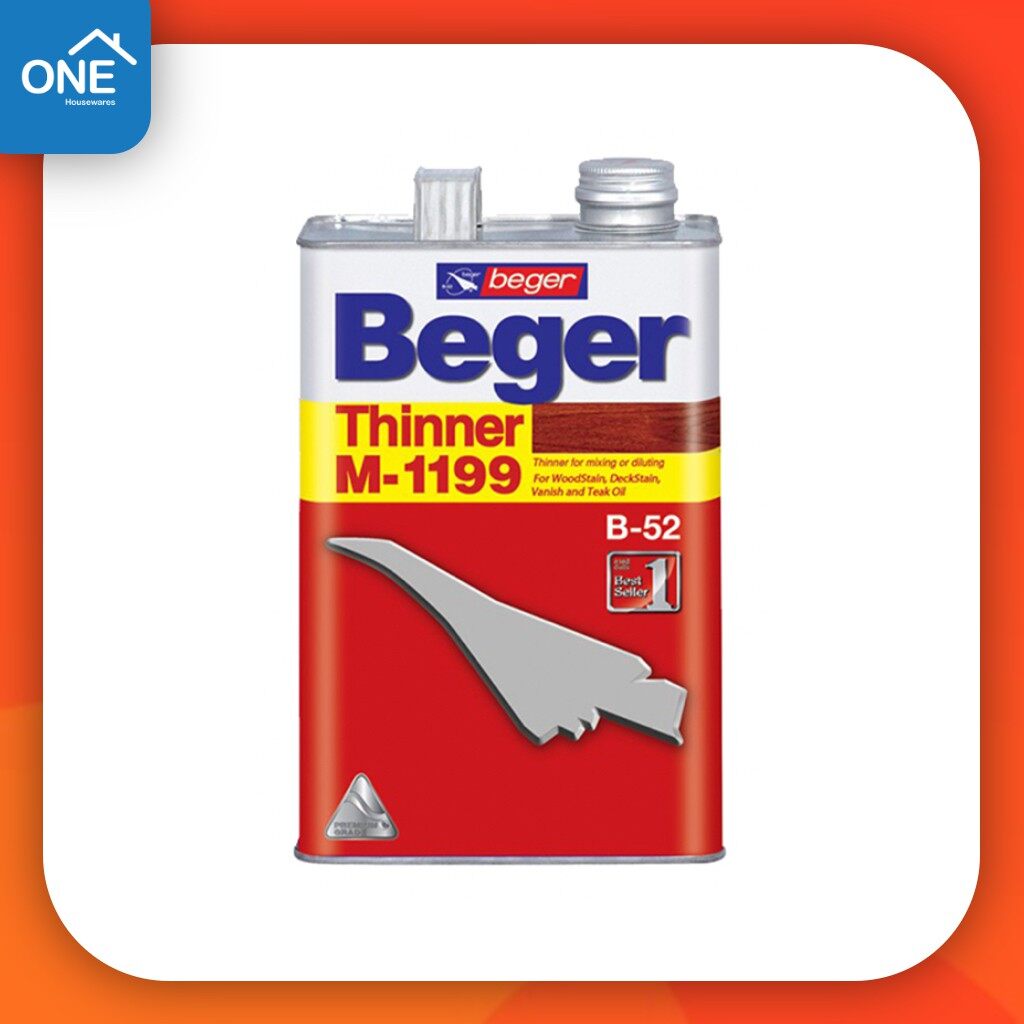 Beger Thinner M-1199 เบเยอร์ทินเนอร์สำหรับผสมสีย้อมไม้ ขนาด 1/4แกลลอน 0.946 ลิตร