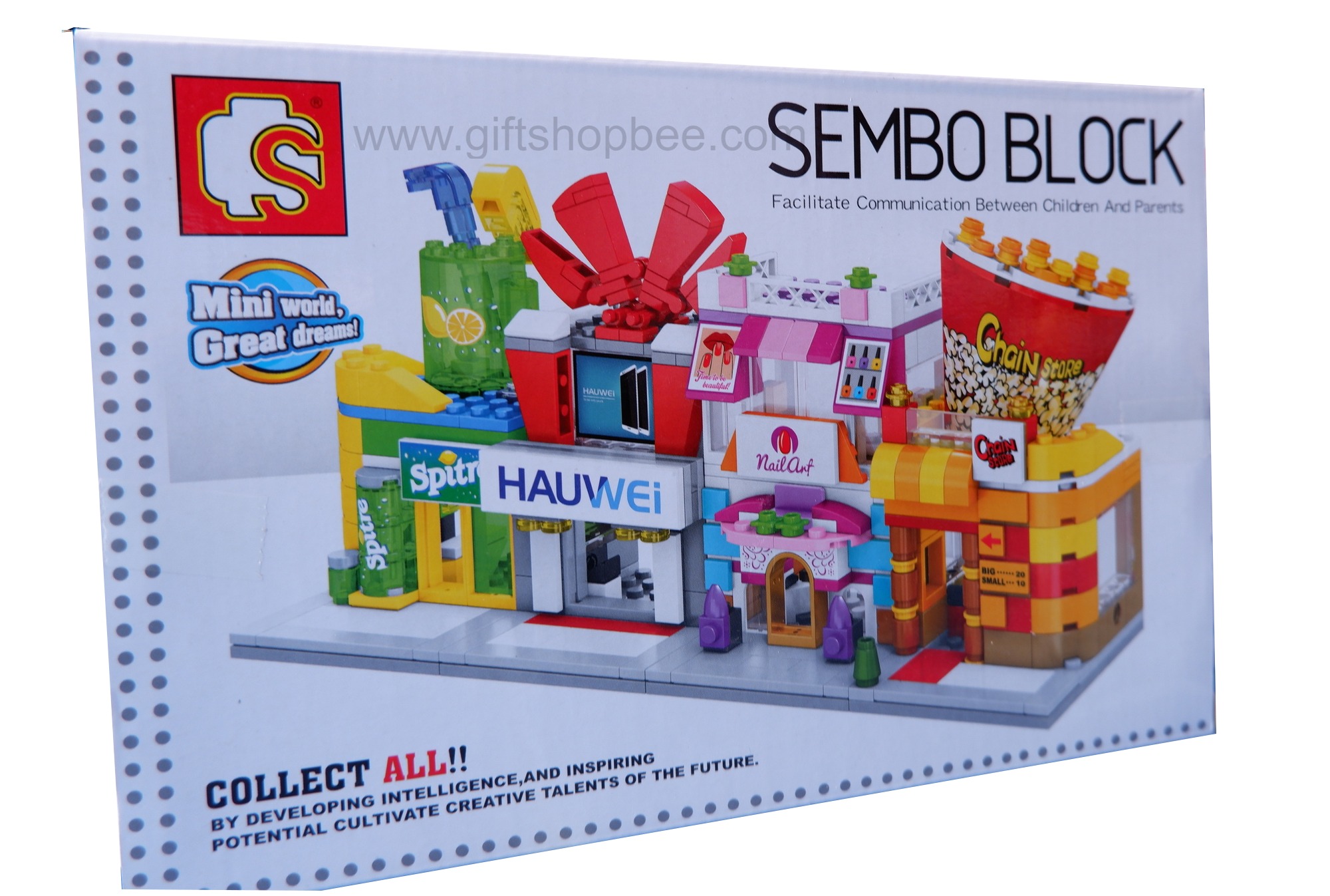 ตัวต่อ sembo block เลโก้ร้านค้า Mini Street จิ๊กซอว์ ของเล่นเสริมทักษะ