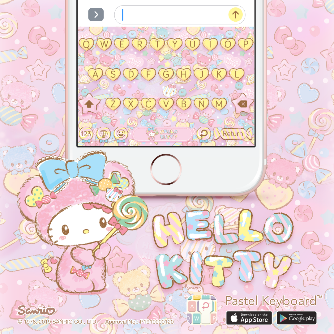 Hello Kitty Candy Bear Keyboard Theme⎮ Sanrio (E-Voucher) for Pastel Keyboard App