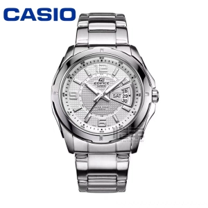 สินค้า CASIO STANDARD นาฬิกาผู้ชายสายสแตนเลสหน้าปัดสีดำรุ่น EF-129D-7A/1A-100% รับประกันของแท้ 1 ปี