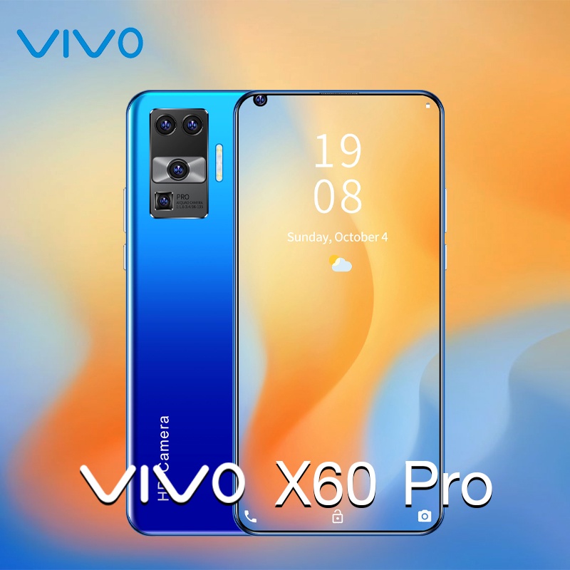 vivo X60 Pro โทรศัพท์มือถือ 7.2นิ้ว โทรศัพท์ Android 4G มือถือ สมาร์ทโฟน FaceRecognition SmartPhone 12GB-512GB โทรศัพ