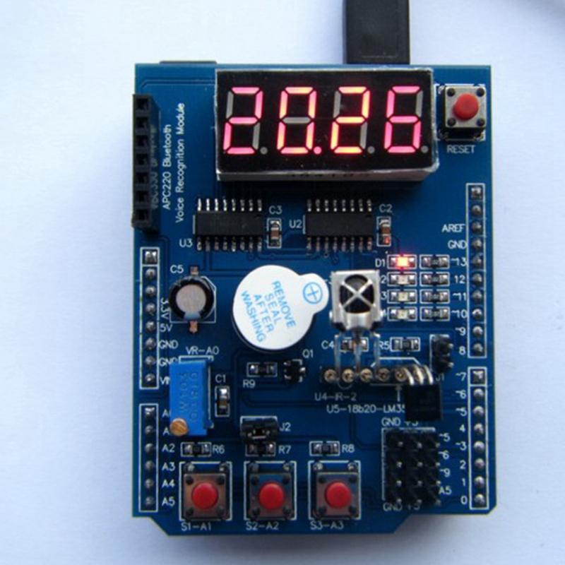 Multi Function Shield with Buzzer LM35 4 Digit Digital LED Expansion ...