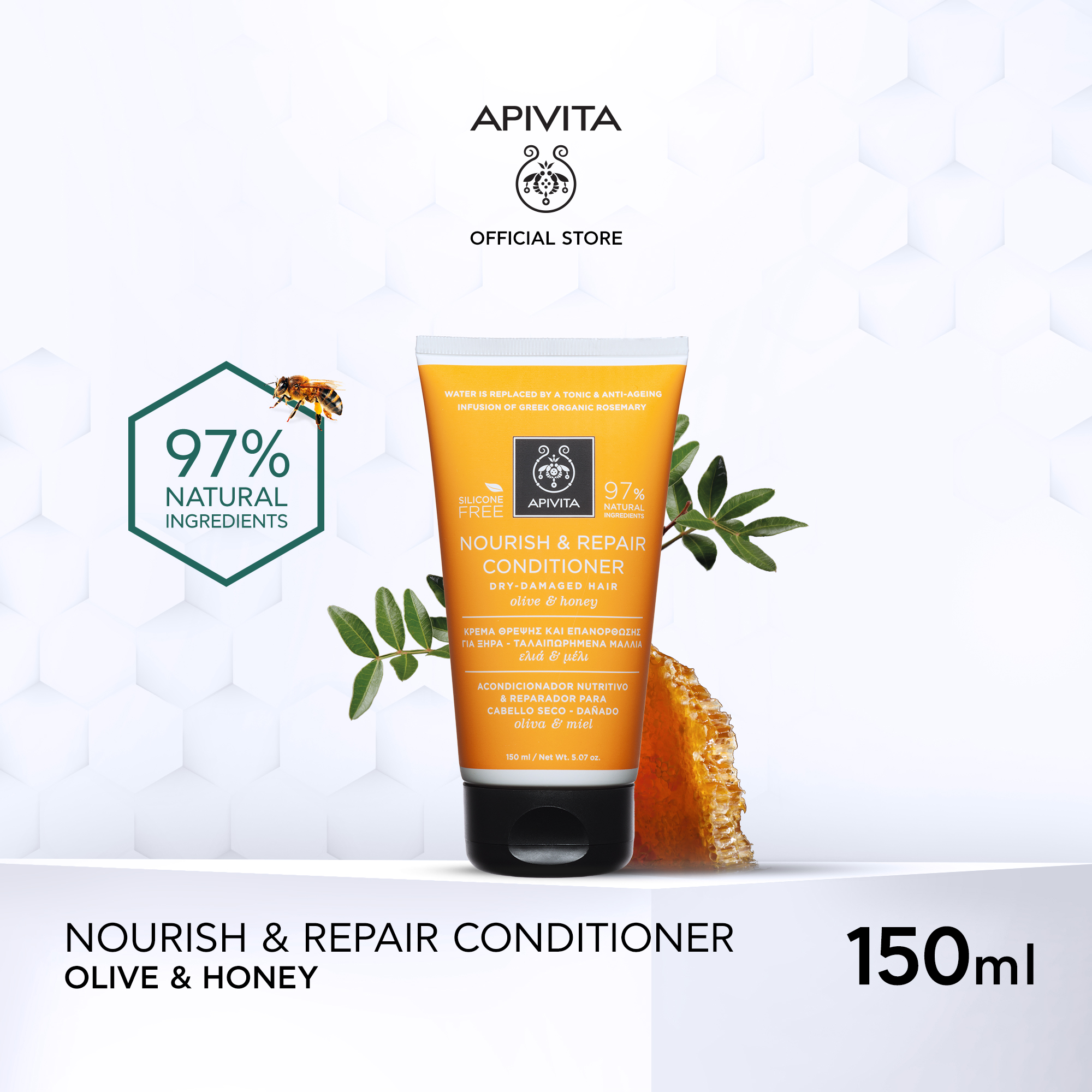 โปรโมชั่น APIVITA Nourish & Repair Shampoo Olive & Honey 250ml อะพิ