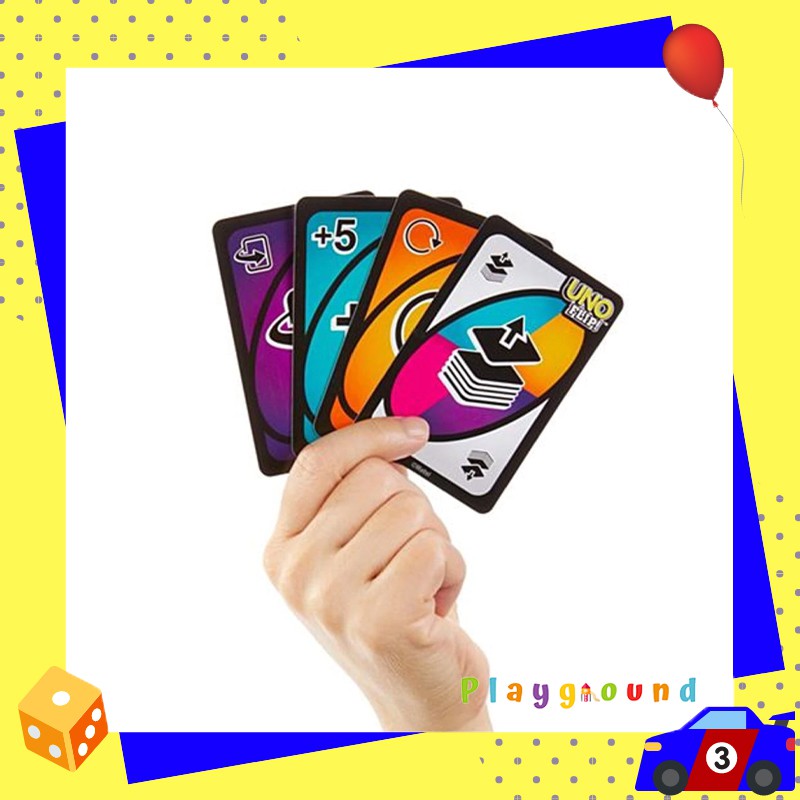 เกมการ์ด บอรด์เกมส์ สีม่วง UNO Flip Card Game กระดาษมัน