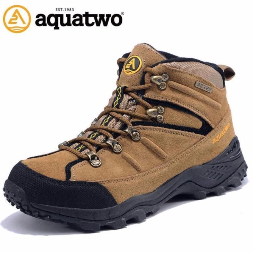 โปรโมชั่น Aquatwo รองเท้าหุ้มข้อหนังแท้ Hiking Boots กันน้ำ ยึดเกาะดีเยี่ยมสำหรับปีนเขา เดินป่า ปั่นจักรยานเสือหมอบ รุ่น S943 #162 ลดกระหน่ำ รองเท้า ปั่น จักรยาน เสือหมอบ รองเท้า ปั่น จักรยาน เสือ ภูเขา รองเท้า ปั่น จักรยาน แบบ ลำลอง