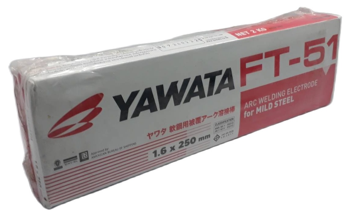 ลวดเชื่อม yawata FT51 ลวดเชื่อมเหล็กเหนียว ยาวาต้า FT-51 ห่อละ 2 กก เต็มห่อ เอฟที 51 ของแท้จากผู้ผลิต !! (Wire Electrode FT51 1.6 mm x 250 mm 2 kg / pac