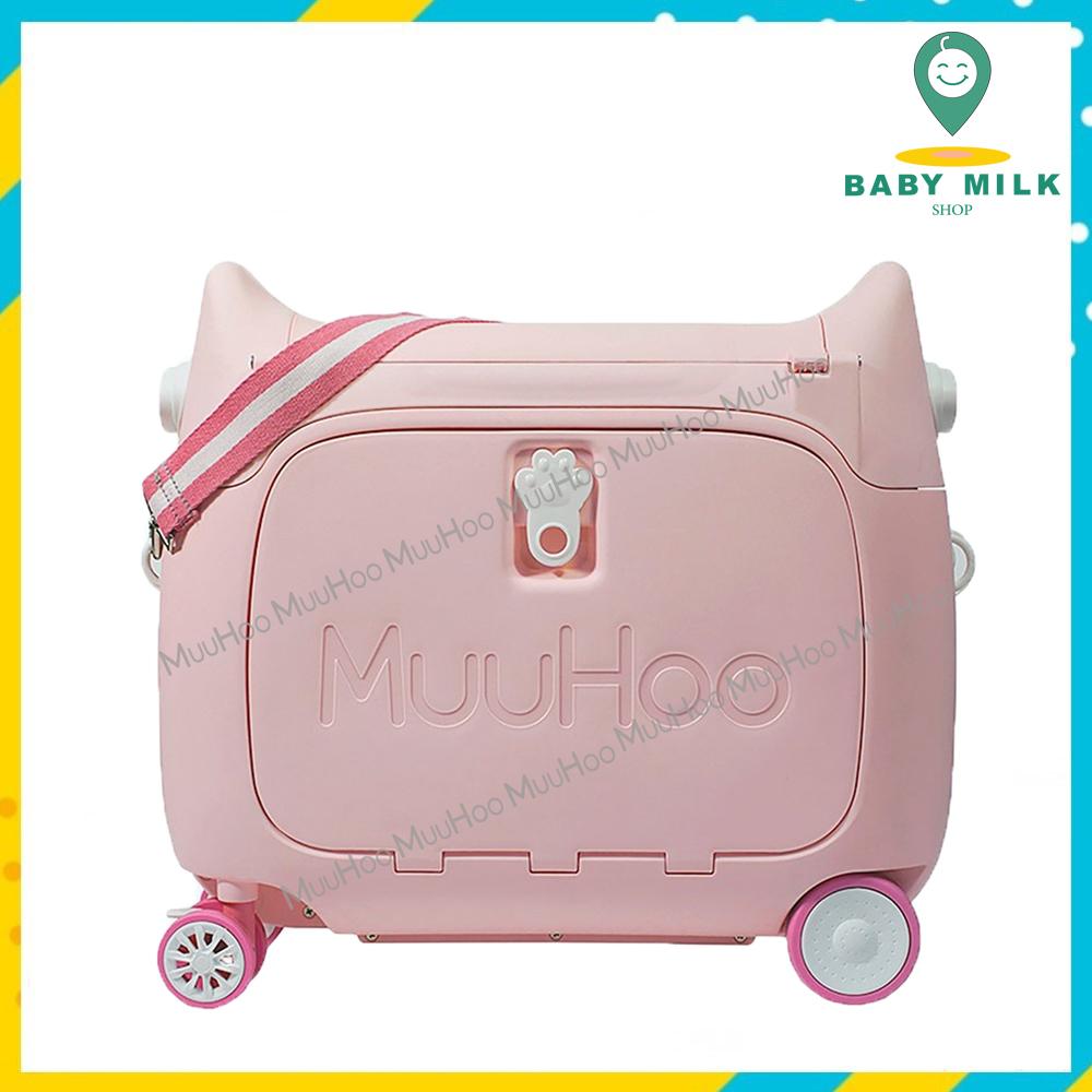MUUHOO Pink Princess กระเป๋าเดินทางสำหรับเด็ก สีชมพู