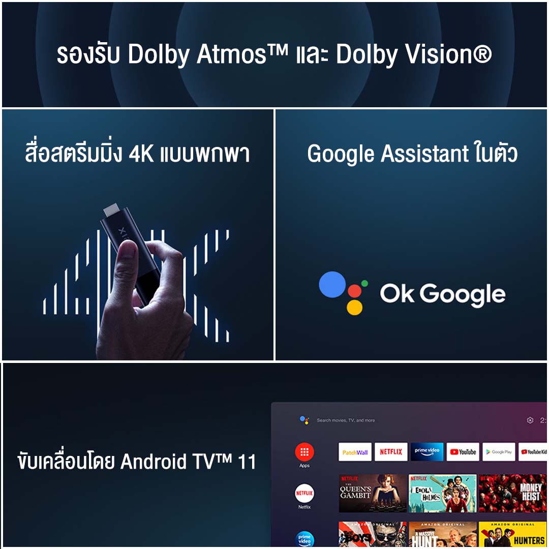 TV Stick 4K Android TV Global Version แอนดรอยด์ทีวีสติ๊ก รองรับ ...