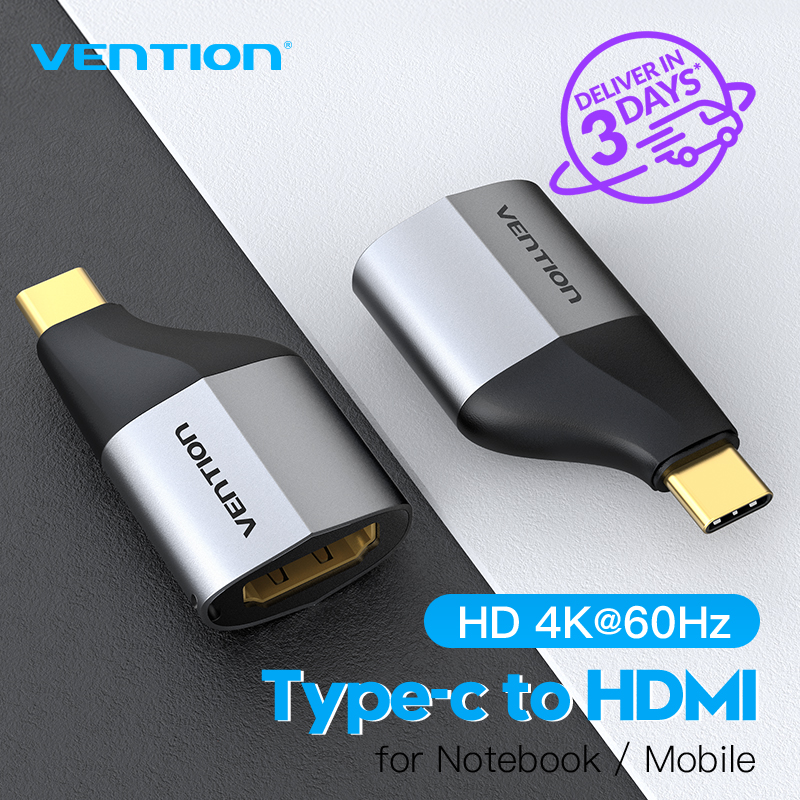 【ส่งจากไทย】Vention type c to hdmi Type C HDMI Adapter hdmi to type c USB C to 4K HDMI 2.0 Adapter for MacBook Samsung Galaxy S10/S9 Huawei Mate 20 P20 Pro USB C HDMI usb c to hdmi สายแปลง hdmi