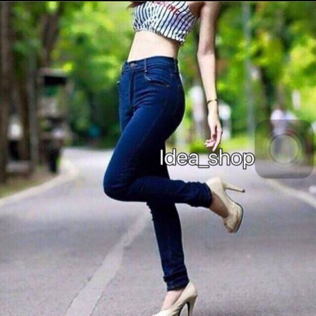👖กางเกงยีนส์ทรงสกินนี่❤️เอวสูงผ้ายืดเข้ารูปเก็บทรงเป๊ะมาก LOOKTREAND (กวาง)