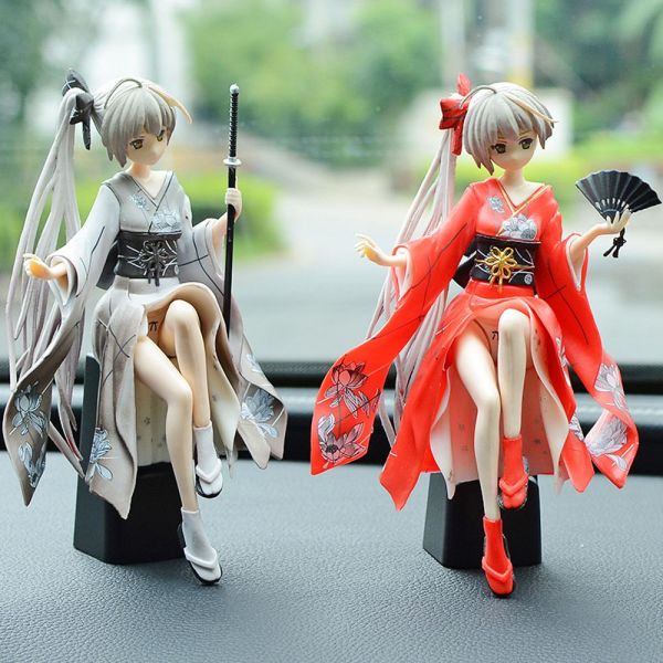 FELTO Trang trí ô tô cho món quà Nhật Bản Anime Đồ chơi mô hình PVC Yosuga no Sora Kasugano Kimono Con số hành động Hình cô gái