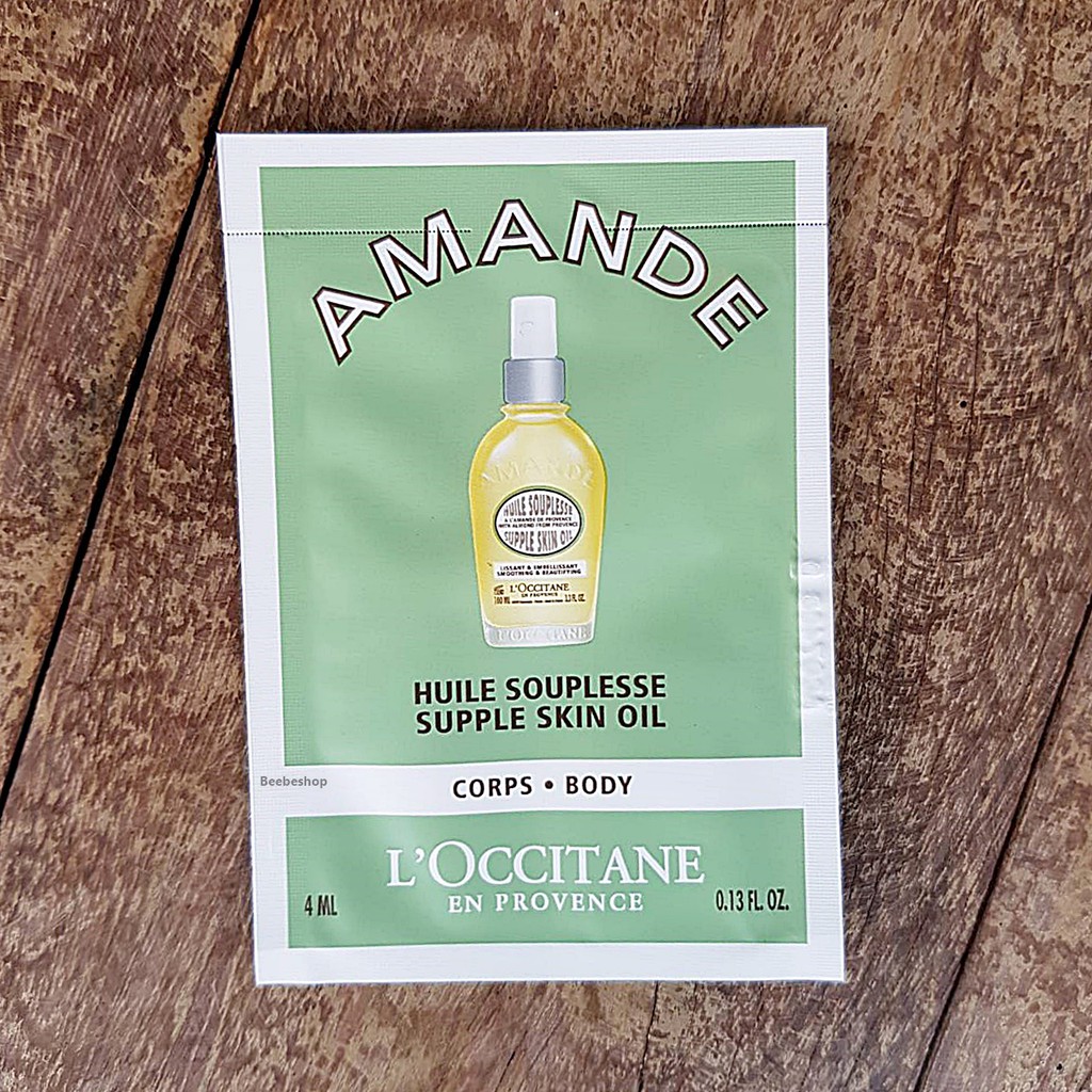 L'Occitane Almond Supple Skin Oil 4 ml. ฟื้นบำรุงให้ผิวกระชับและนุ่ม