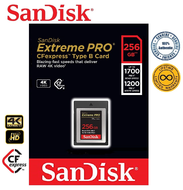 SanDisk 256GB Extreme Pro CFExpress