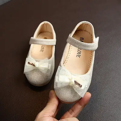 Spring Autumn Kids Shoes For Baby Girl Toddler Girls Single Shoes With Bow-knot Princess Sweet Children Flat Shoes