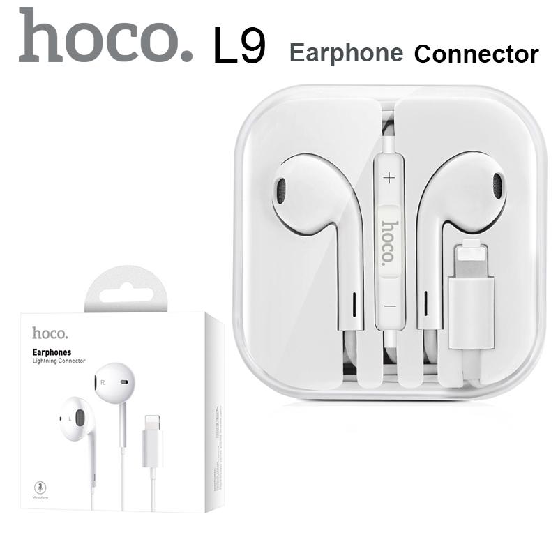 HOCO L9 Earphones Lightning Conector ฟังเพลงได้ คุยโทรศัพท์ได้ ของแท้100%