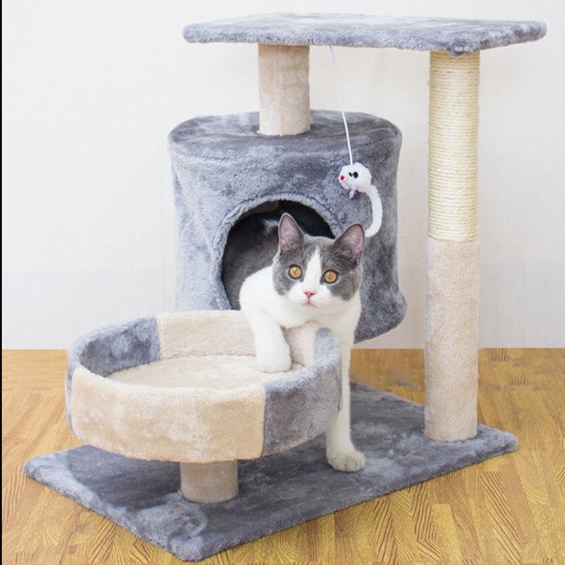 พร้อมส่ง คอนโดแมว 2ชั้น ‼️คอนโดแมว ที่ลับเล็บแมว เตียงแมว ของเล่นแมว คอนโดแมวราคาถูก