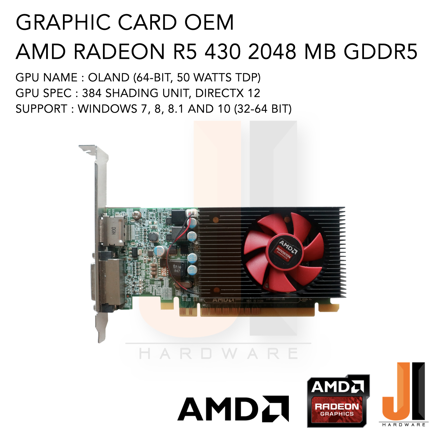 430 Oem Dual Amd Radeon R5 430 Graphic Card AMD Radeon R5 430