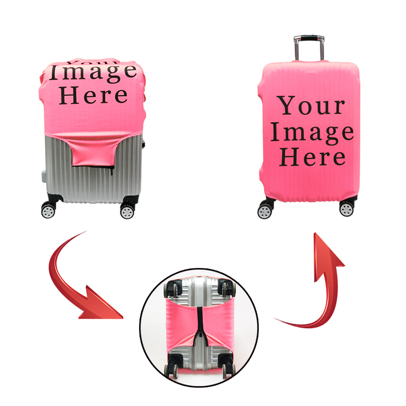 Customized Photo Logo Luggage Cover Suitcase Covers Elastic Anti-dust ...