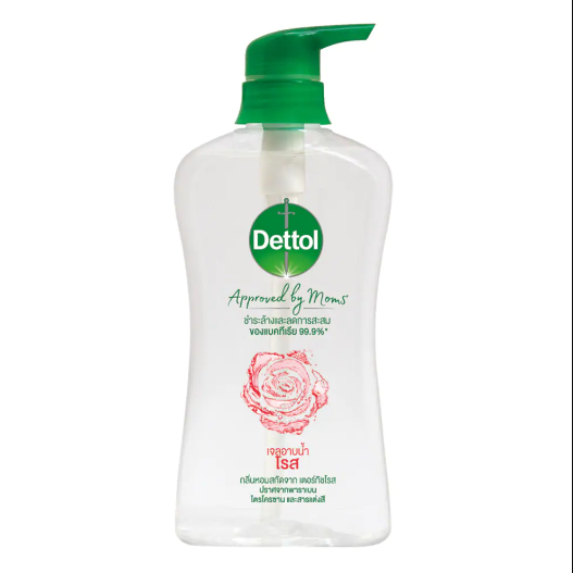 เดทตอล เจลอาบน้ำ โรส Dettol Rose Gel Bodywash Anti-bac 500 ml  scent ส้มแมนดาริน [Orange]