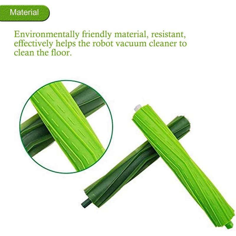 2 Sets of Replacement Rubber Roller Brushes for IRobot Roomba I3 I3+ I6+ I7 I7+ I8+ Plus E5 E6 E7 Vacuum Cleaner Parts