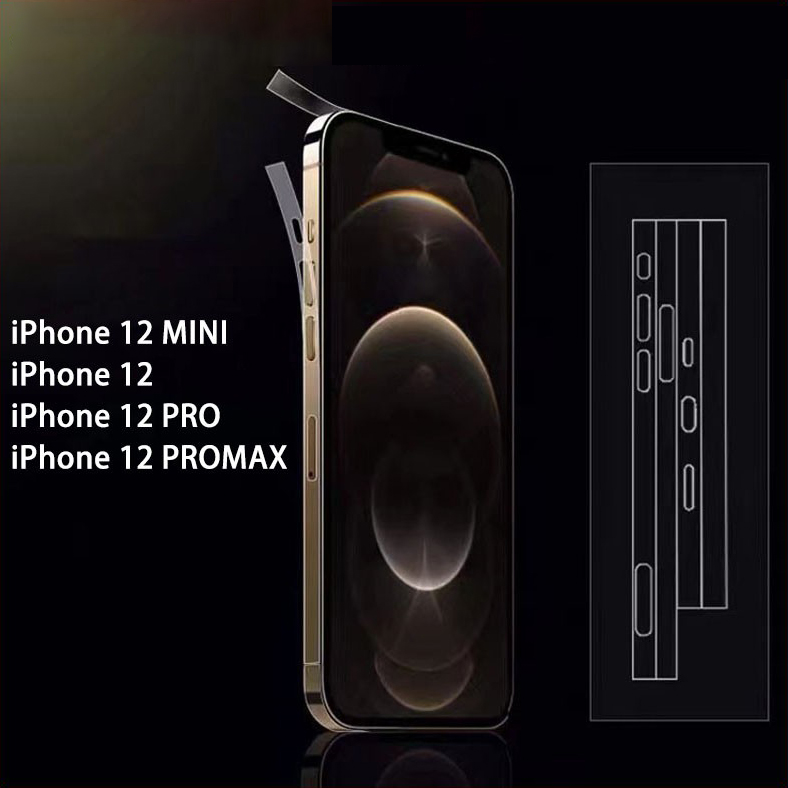| มีของแถม | พร้อมส่งจากไทย ฟิล์มกันรอย ขอบข้าง ไอโฟน กันรอยรอบตัวเครื่อง แบบใส รุ่น iPhone 12 Mini  IPhone12 ProMax   iphone12 Pro  iphone12 ฟิล์มขอบข้าง iFilm