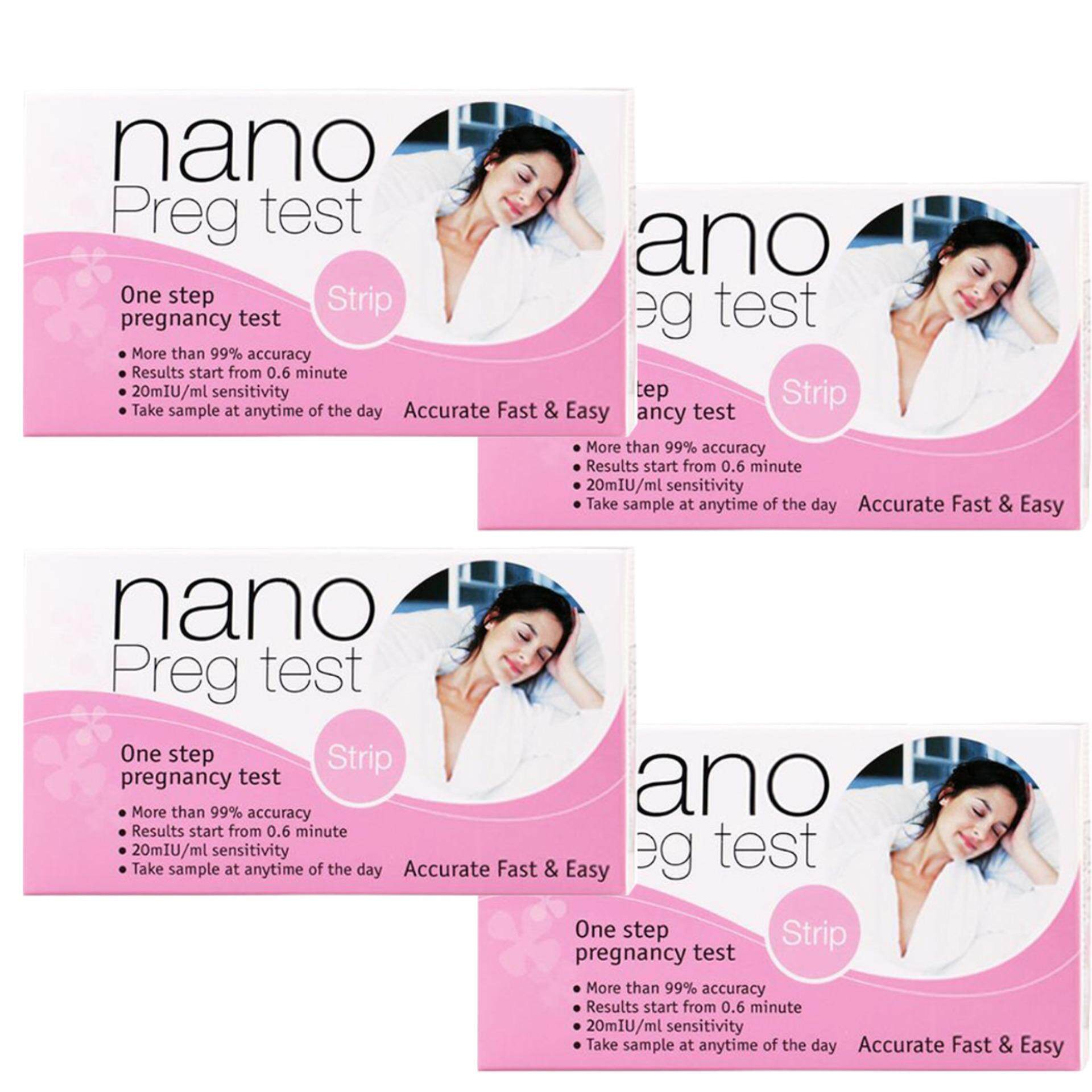 NanoMed Nano Preg Test แบบทดสอบการตั้งครรภ์ ชนิดจุ่ม (4กล่อง)