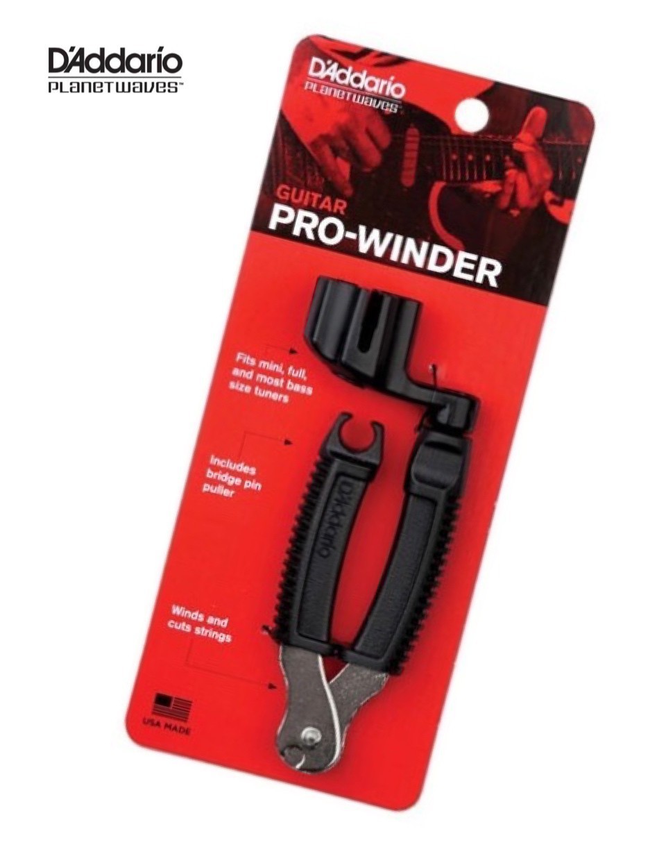 D'Addario Pro Winder 3in1 (String Cutter/ Pin Puller / Headstock Winder