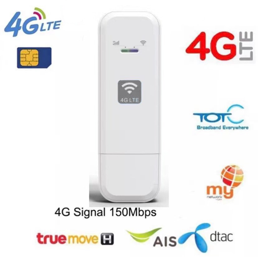 แอร์การ์ด Aircard 4G ใส่ซิม ปล่อย WiFi แรง สเถียร สำหรับทรู AIS DTAC 150Mbps รองรับการใช้งานซิมการ์ด 4G และ 3G ทุกเครือข่าย