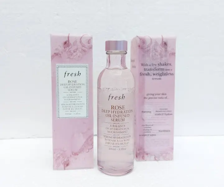 ส งฟร Fresh Rose Deep Hydration Oil Infused Serum 100ml Lazada Co Th