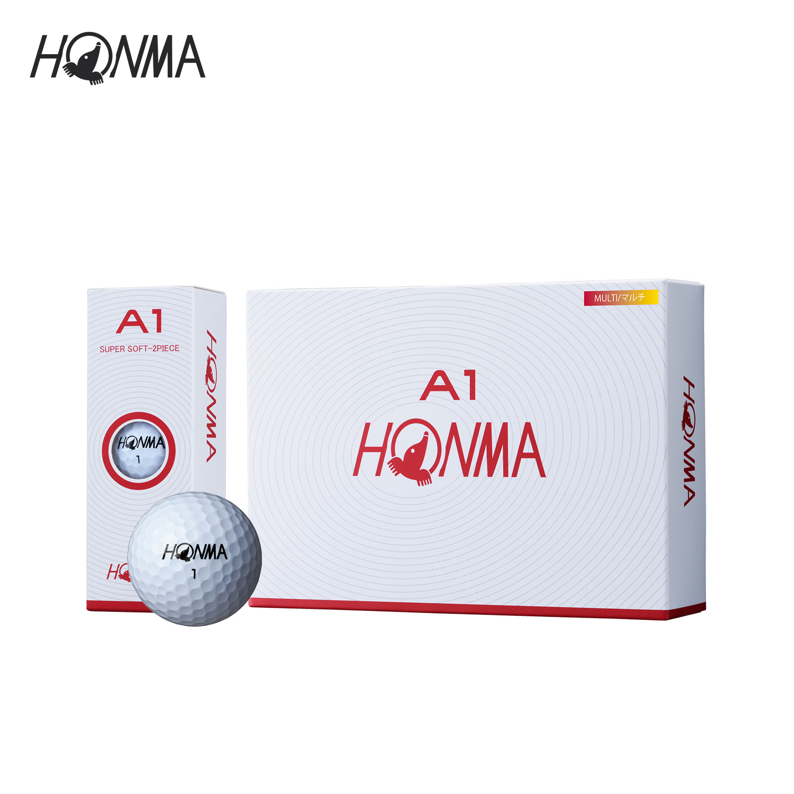 HONMAกอล์ฟ A1-GOLF สองชั้น12เม็ด/กล่อง*3 50ราคาซื้อกลุ่มกล่องของขวัญหกลูก