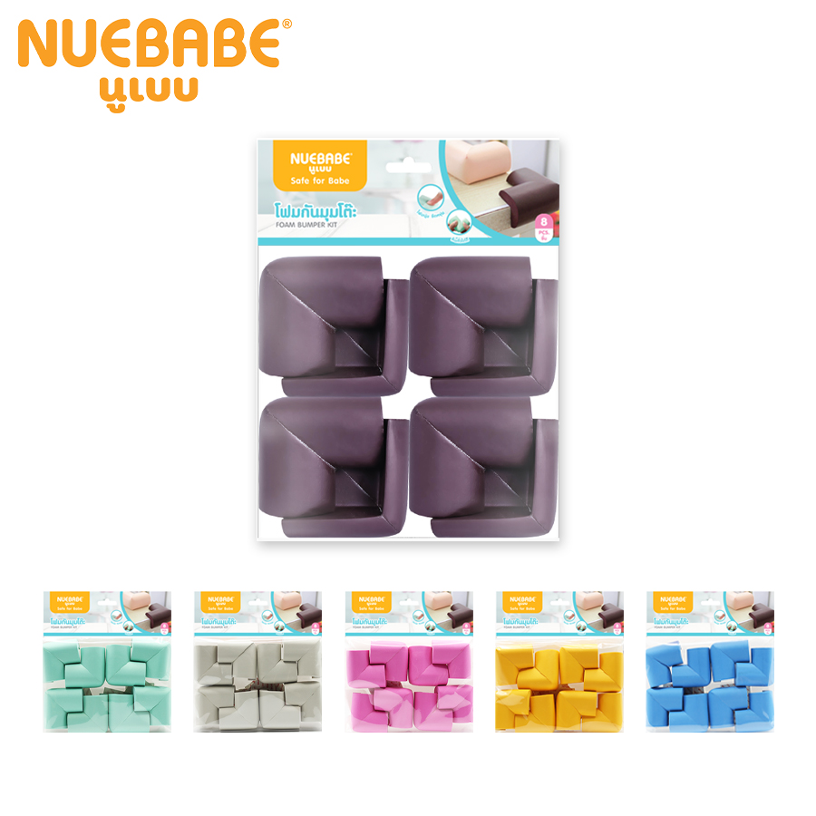 Nuebabe โฟมมุมโต๊ะ Pack 8 ชิ้น แถมฟรีเทปกาว