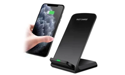 【Free Shipping】 Wireless Charger Dock 15W Fast Charging Bracket Double Coil Wireless Charging
