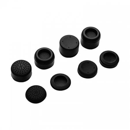 ซิลิโคน อนาล๊อก Analog Silicone 8 PCS/Set Rubber Thumbstick Grip Cover For PS4 PS3 Xbox One 360 Controller (Black)