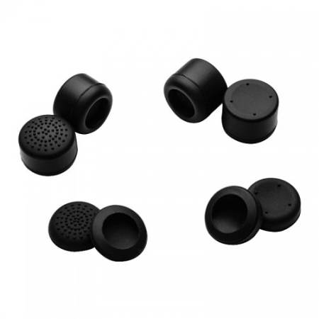 ซิลิโคน อนาล๊อก Analog Silicone 8 PCS/Set Rubber Thumbstick Grip Cover For PS4 PS3 Xbox One 360 Controller (Black)