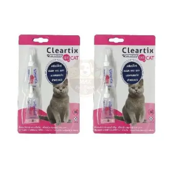 โปรโมชั่น Cleartix spot on CAT ผลิตภัณฑ์หยดหลัง ป้องกันและกำจัดเห็บหมัดสำหรับแมว 2 แพค (4 หลอด) pantip