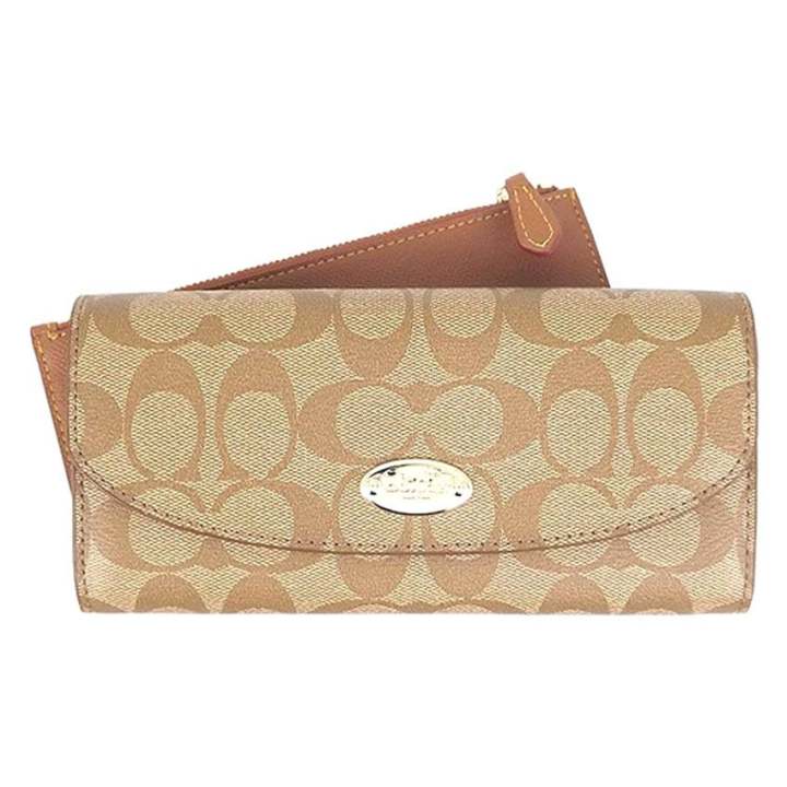 Coach กระเป๋าสตางค์สำหรับผู้หญิง รุ่น F52601 สีน้ำตาล-กากี