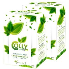 COLLY CHLOROPHYLL PLUS FIBER สารสกัดคลอโรฟิลล์ กลิ่นหอมชาเขียว 15 ซอง (2 กล่อง)
