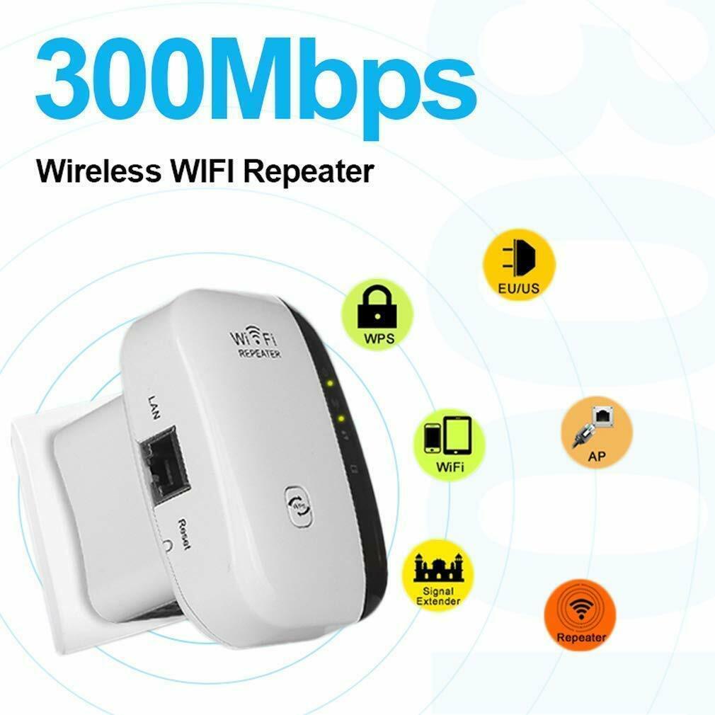 ตัวช่วยขยายสัญญาณไวไฟ 300Mbps. Repeater(สีขาว) wifi Range Extender Wireless