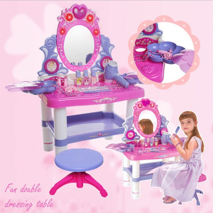 Fancytoys Shop ของเล่นเครื่องสำอางแต่งหน้าโต๊ะเครื่องแป้งสำหรับเด็กเจ้าหญิงของเล่นแต่งหน้าชุดเด็กหญิงของขวัญวันเกิด ชุดโต๊ะเครื่องแป้งเด็ก ส่งด่วนKerry